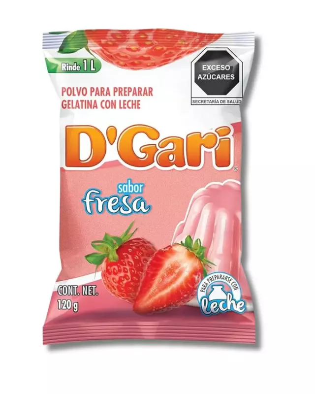 DGARI GELATINA DE LECHE SABOR FRESA 720 GR