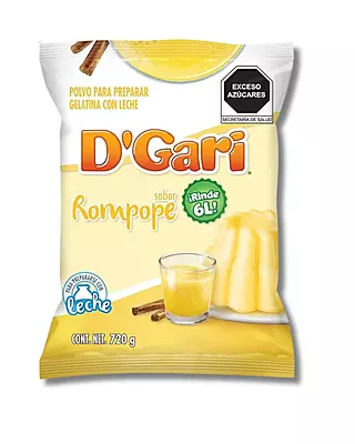 DGARI GELATINA DE LECHE SABOR ROMPOPE 720 GR