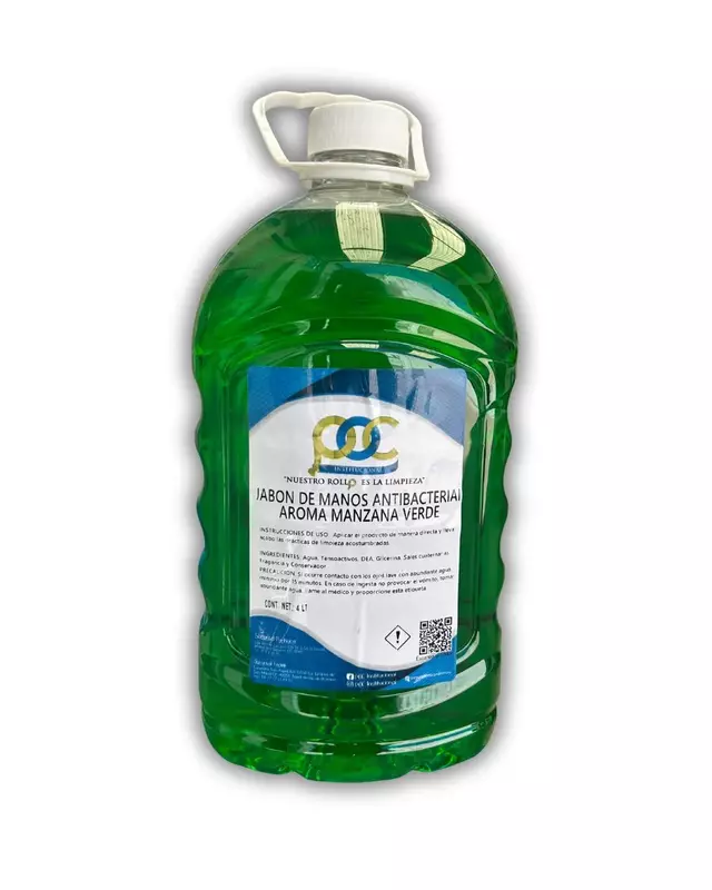 POC JABON LIQUIDO PARA MANOS AROMA MANZANA VERDE 4 L