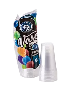 REYMA VASO PLASTICO 16 OZ 16L LARGO 25 PZAS