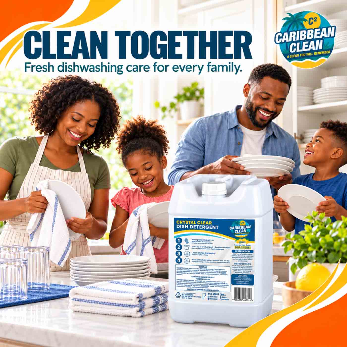 Dish Detergent Crystal Clean Caribbean Clean 5 Gal 1/1