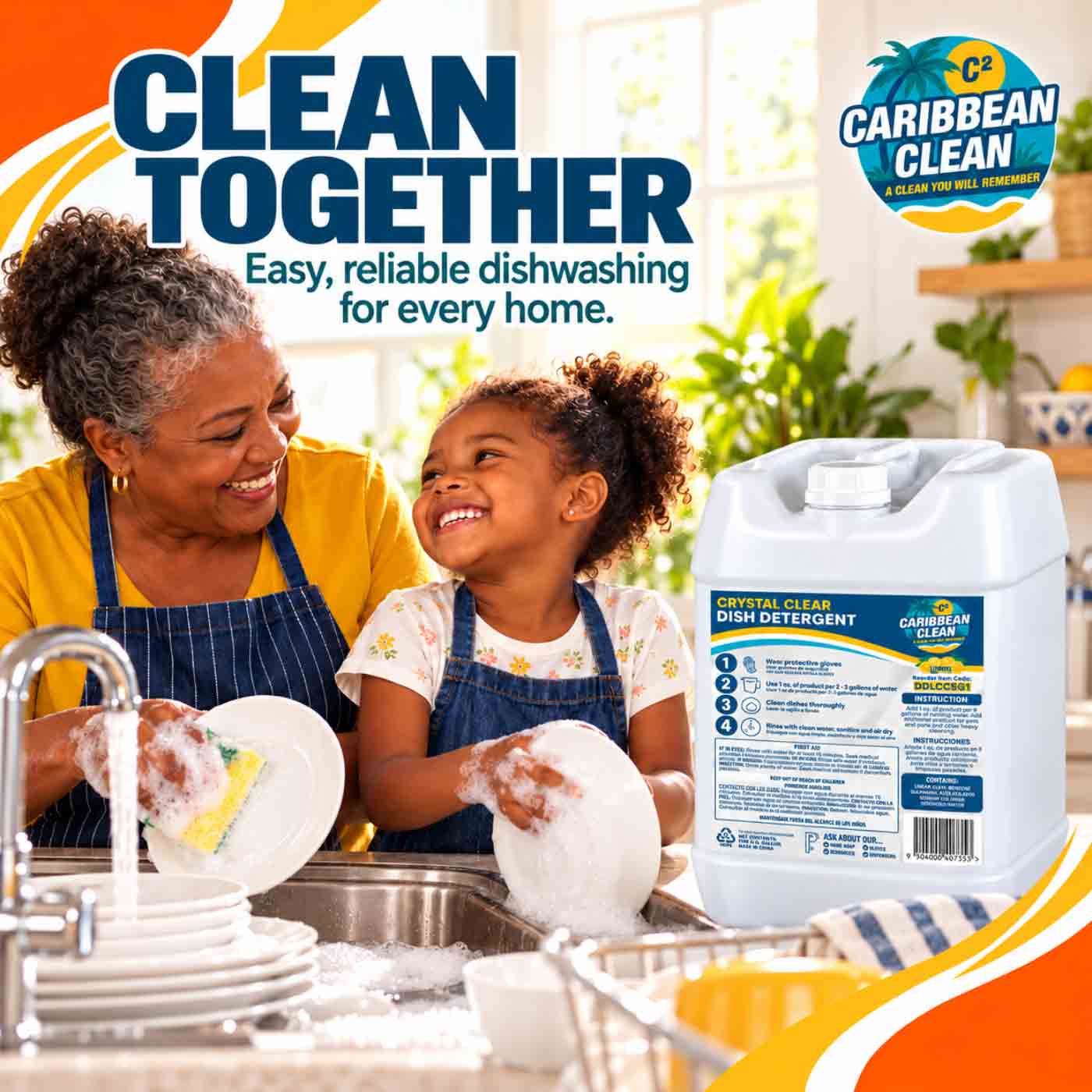 Dish Detergent Crystal Clean Caribbean Clean 5 Gal 1/1