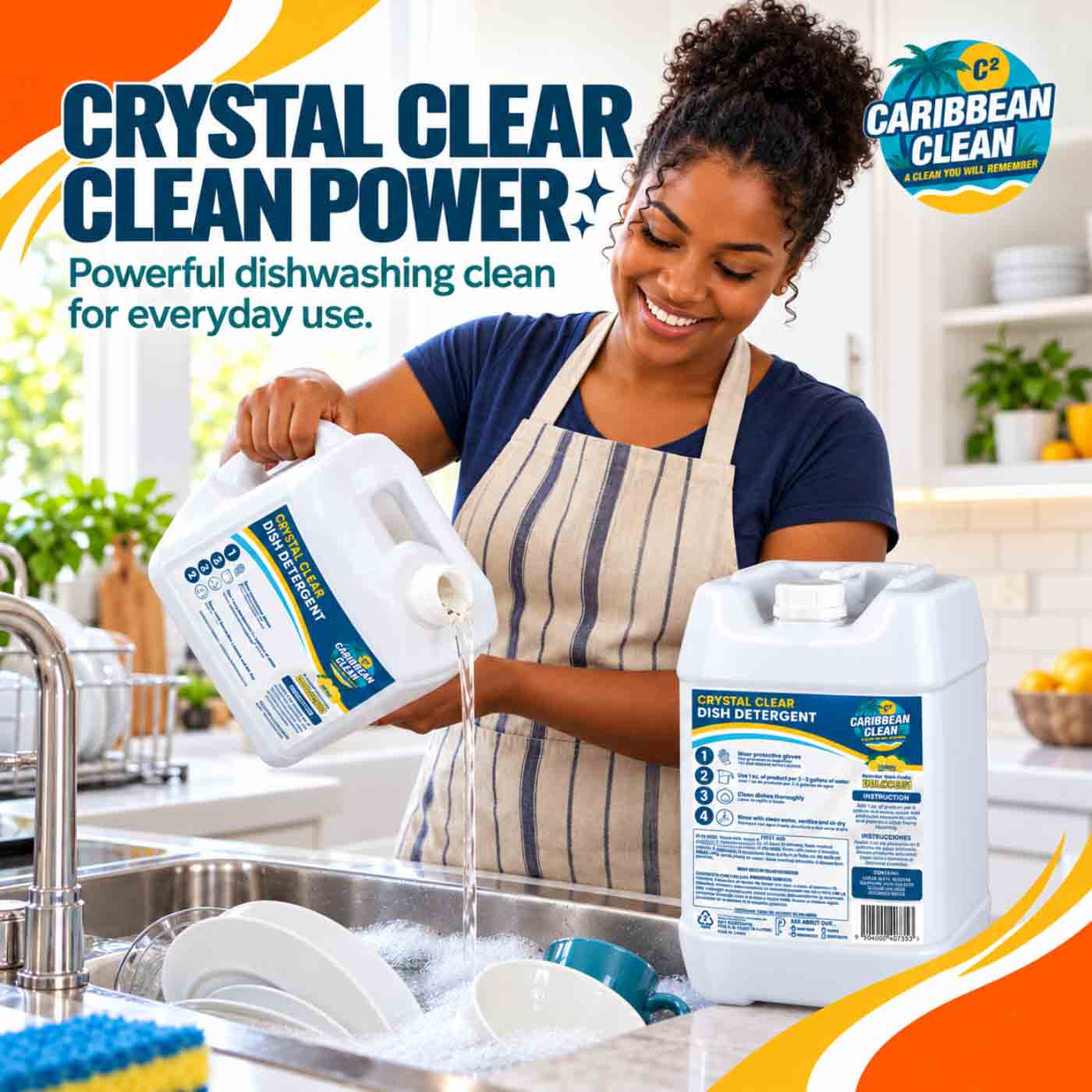 Dish Detergent Crystal Clean Caribbean Clean 5 Gal 1/1