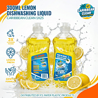 Dishwashing Liquid Lemon Caribbean Clean 300ml 1/25
