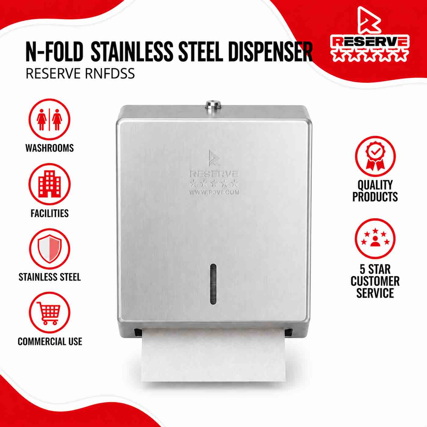 Dispenser N-Fold Stainless Steel Reserve