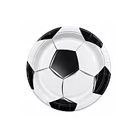 Disposable Paper Plates Set of 24 | Football / Soccer Theme Party Plates for Kids & Celebrations