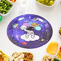 Disposable Paper Plates Set of 20 | Space Theme Birthday Party Plates for Kids & Celebrations
