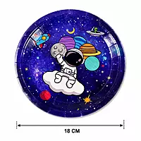 Disposable Paper Plates Set of 20 | Space Theme Birthday Party Plates for Kids & Celebrations