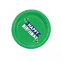 Disposable Paper Plates Set of 20 | Happy Birthday Theme Party Plates for Kids & Celebrations