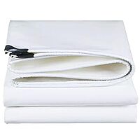 Lonas impermeables de lona 1x1,5 m 2x3 m 3x4 m 4x6 m 6x10 m - 600 g/m² - Blanco,