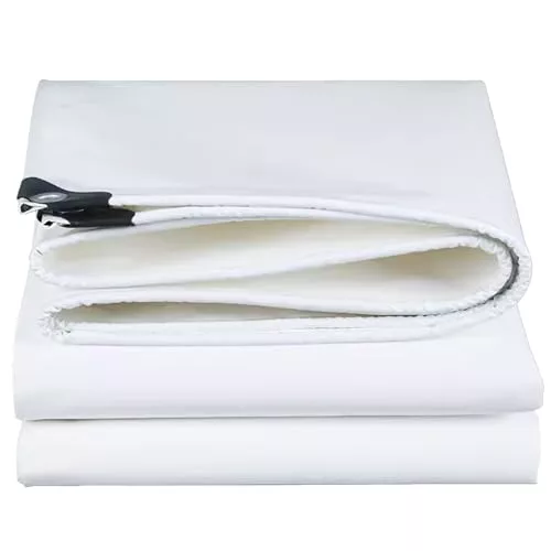 Lonas impermeables de lona 1x1,5 m 2x3 m 3x4 m 4x6 m 6x10 m - 600 g/m² - Blanco,