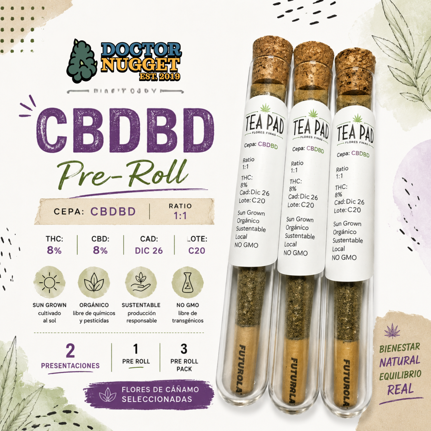 Tea Pad CBDBD Pre-Roll