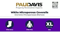 Paul Davis White Microporous Coveralls