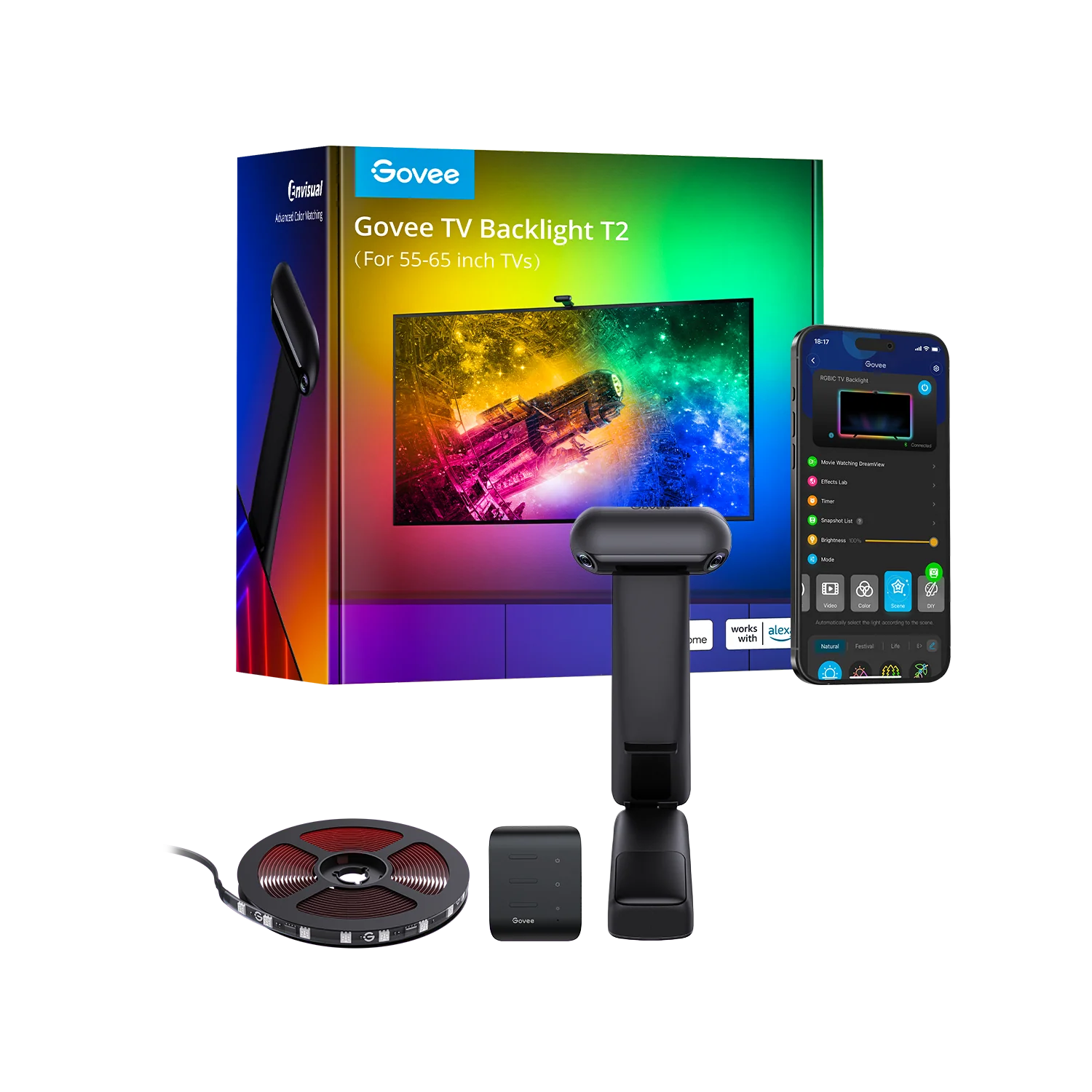 Govee Envisual TV Backlight T2 with Dual Cameras