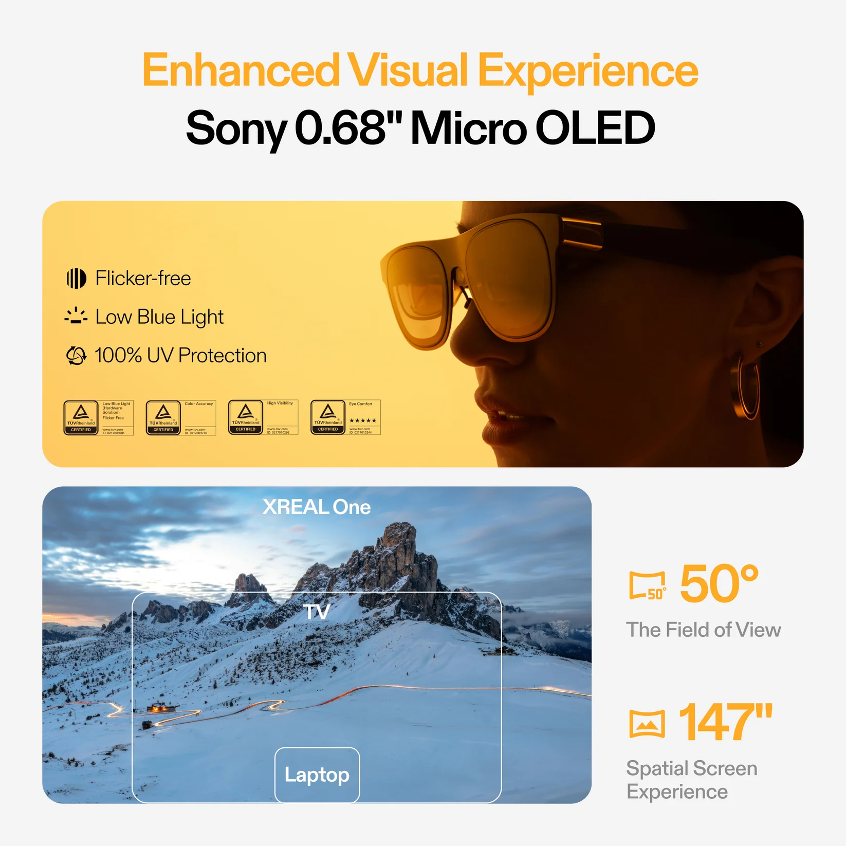 XREAL One -AR Smart Glasses 120 Hz Full-HD Micro-OLED, Sound by Bose