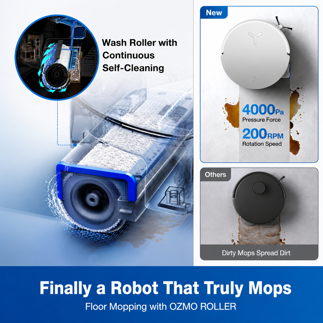 ECOVACS DEEBOT X8 OMNI - Wet Dry Vacuum Cleaner, OMNI Station, 18,000Pa