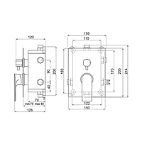 BUILT IN SHOWER MIXER BOX KIT 2 FUNCTION-ALGEO