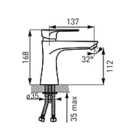 STANDING WASHBASIN MIXER-ALGEO