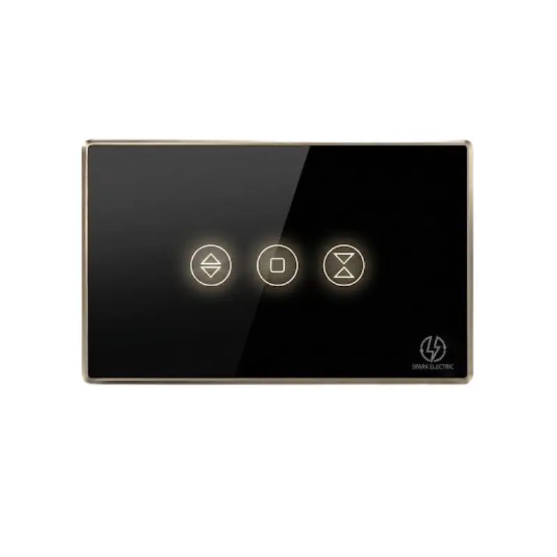 TUYA Zigbee Curtain US black Tuya concave with aluminum frame