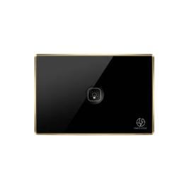 TUYA Zigbee 1Gang US Black Tuya concave with aluminum frame