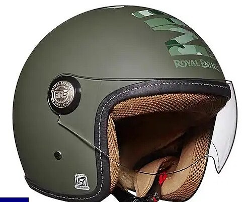 ROYAL ENFIELD HEAW20007 CHOPPER HELMET BATTLE GREEN L