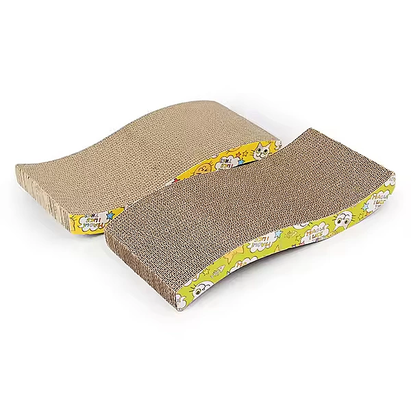 S-Shaped Corrugated Cat Scratcher Free Catnip
