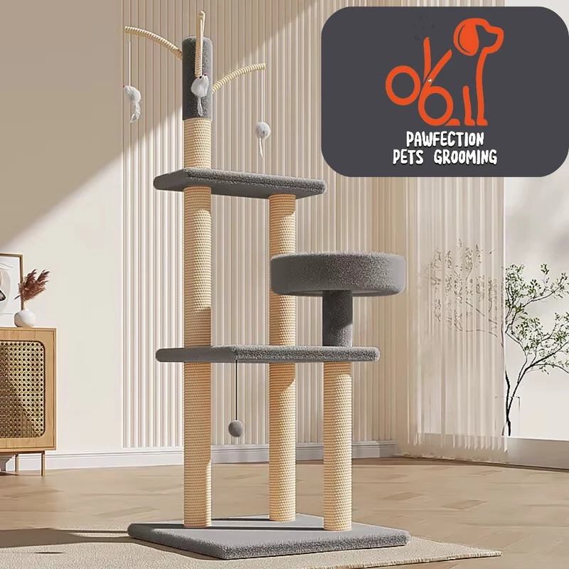 Luxury Multi-Level Cat Tree Tower with Sisal Scratching Posts & Platforms