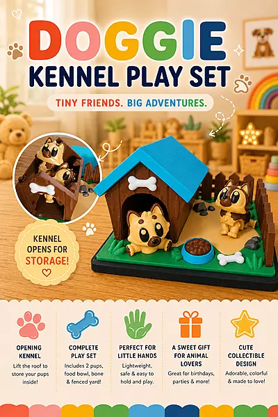 Doggie Kennel Play Set