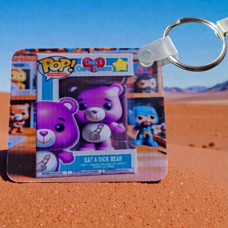 Don't Care Bear Key Chains- Eat A D*ck