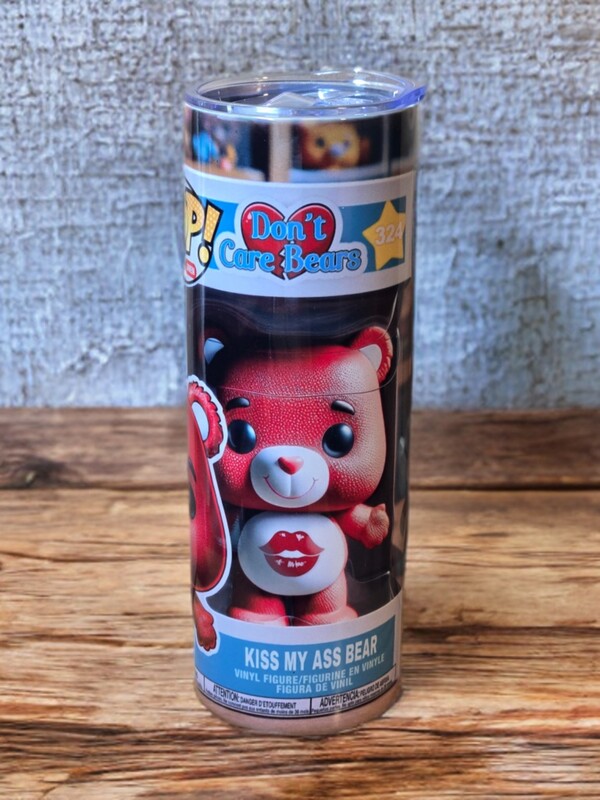 Don't Care Bears "Kiss My Ass" Stainless Steel Tumbler, 20 oz