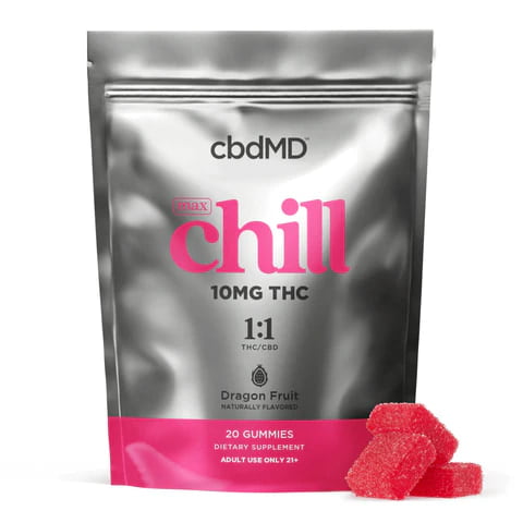 CBDMD MAX CHILL 1:1 THC/CBD GUMMIES | 20PCS