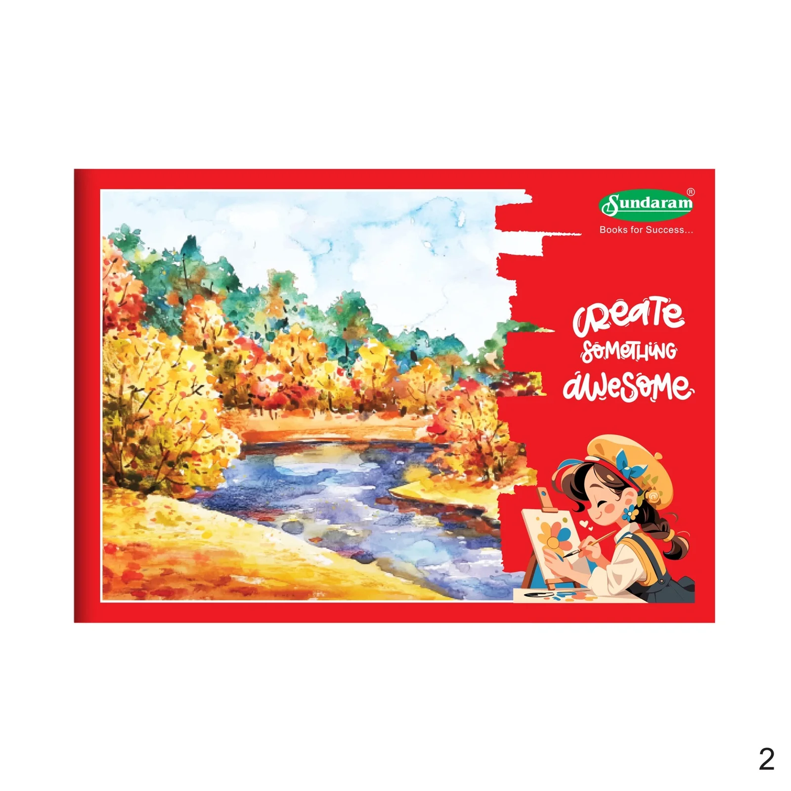 Drawing Book 3A Red 100 GSM – 36 Pages Pack of 4 for Sketching, Drawing & Art Projects