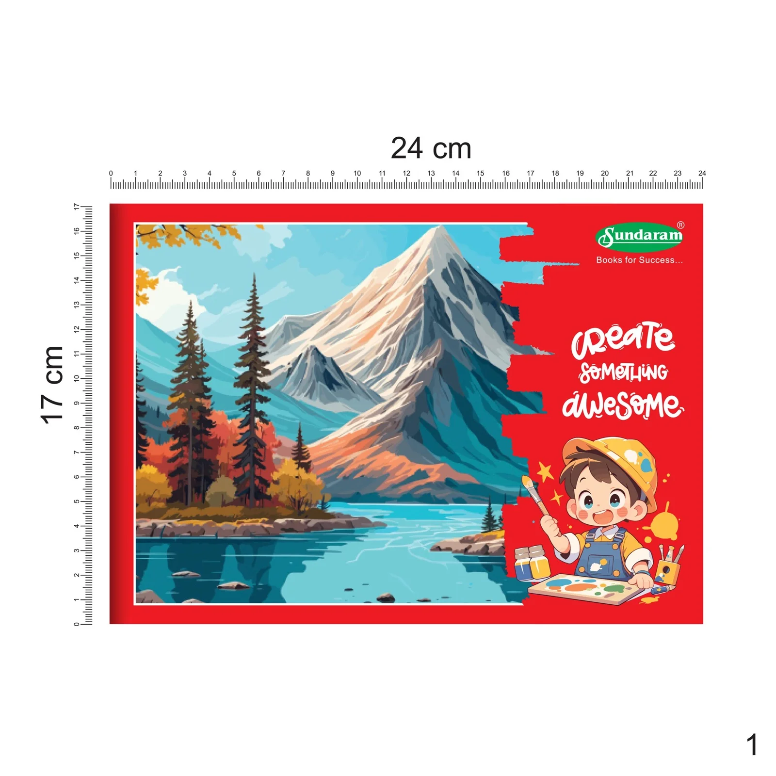 Drawing Book 3A Red 100 GSM – 36 Pages Pack of 4 for Sketching, Drawing & Art Projects