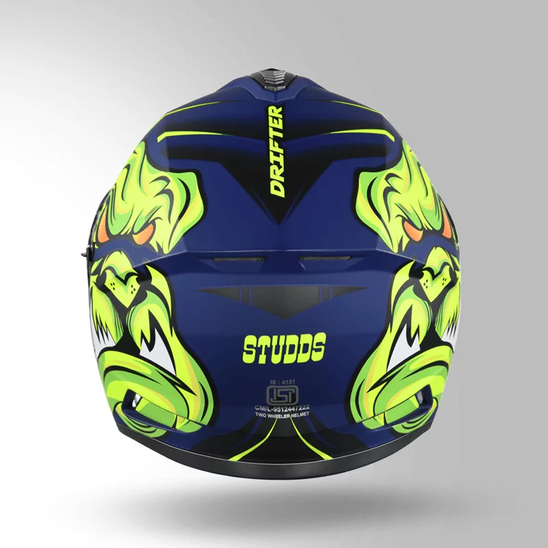 STUDDS DRIFTER D1 MATT BLUE N5 YELLOW D/V (XL)