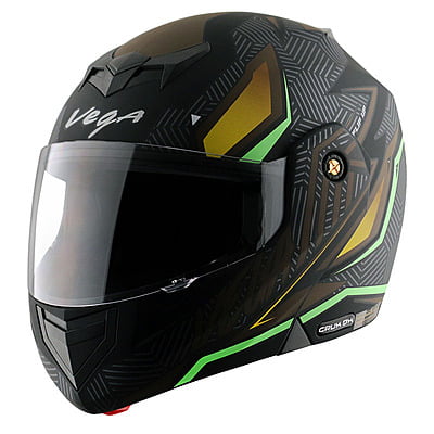 VEGA CRUX DX ENERGY DULL BLACK NEON GREEN C/V (M)
