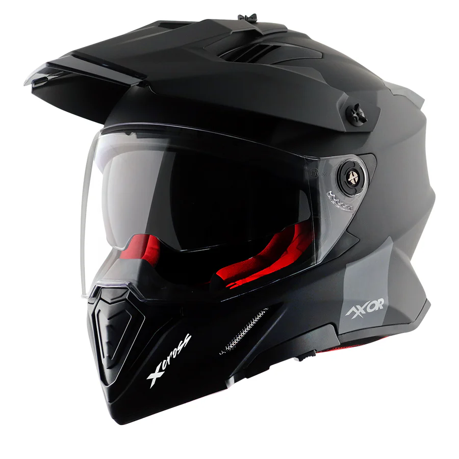 AXOR X-CROSS DUAL VISOR SC DULL BLACK RED C/V 620 MM