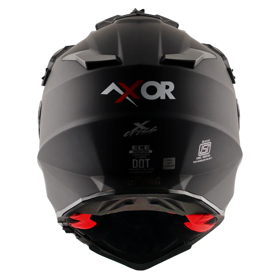 AXOR X-CROSS DUAL VISOR SC DULL BLACK RED C/V 620 MM
