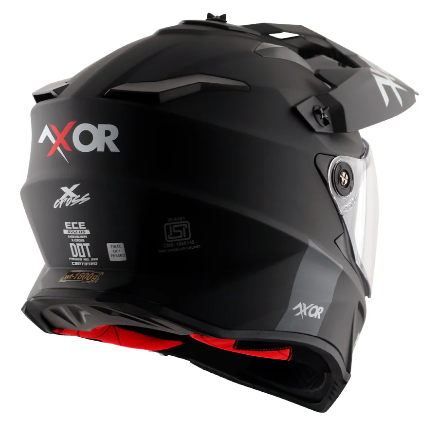 AXOR X-CROSS DUAL VISOR SC DULL BLACK RED C/V 620 MM