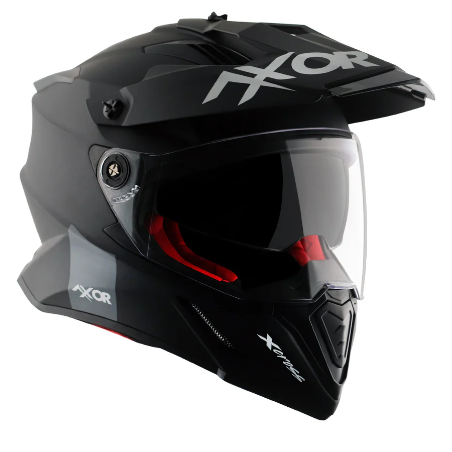 AXOR X-CROSS DUAL VISOR SC DULL BLACK RED C/V 620 MM