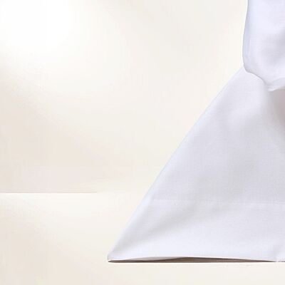 All White Luxury Duvet Cover With Flap - Queen