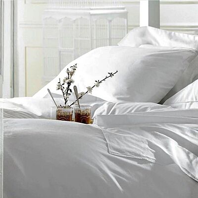 All White Luxury Duvet Cover With Flap - California King