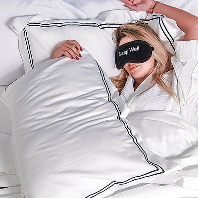 Luxury Black Stripe Bedding Set - King