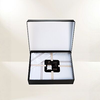 Luxury Silver Stripe Bedding Set -Queen