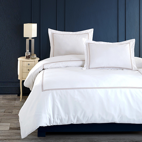 Luxury Silver Stripe Bedding Set -Queen