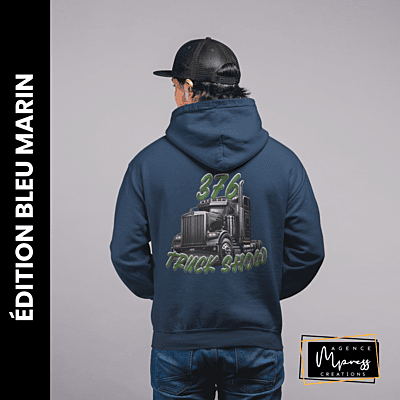 Hoodie Bleu marine - 376 Truck show