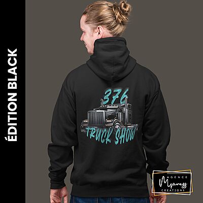 1Hoodie Noir - 376 Truck show
