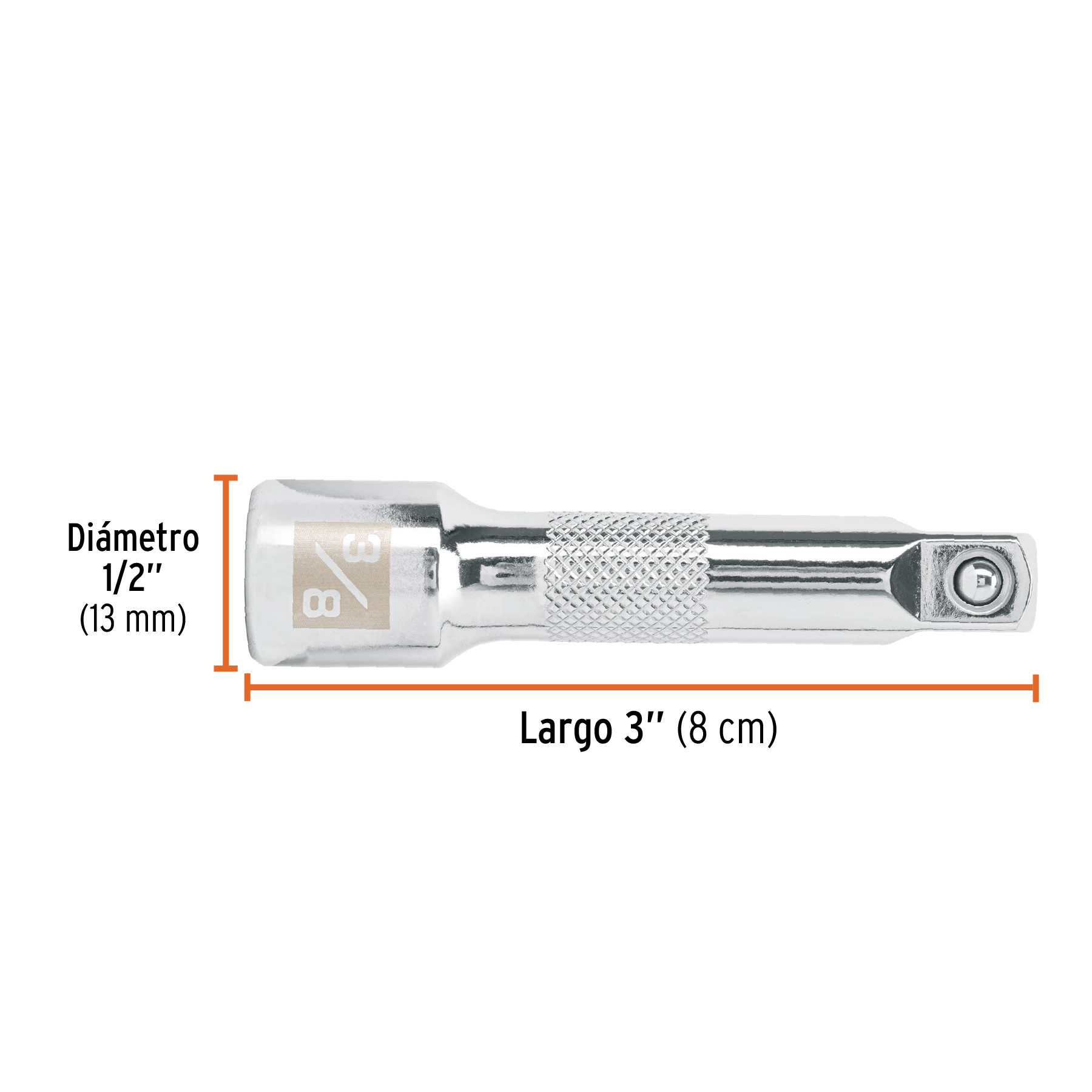 Extensión de 3' para matraca, para dados cuadro 3/8' - E-5260 / 13663