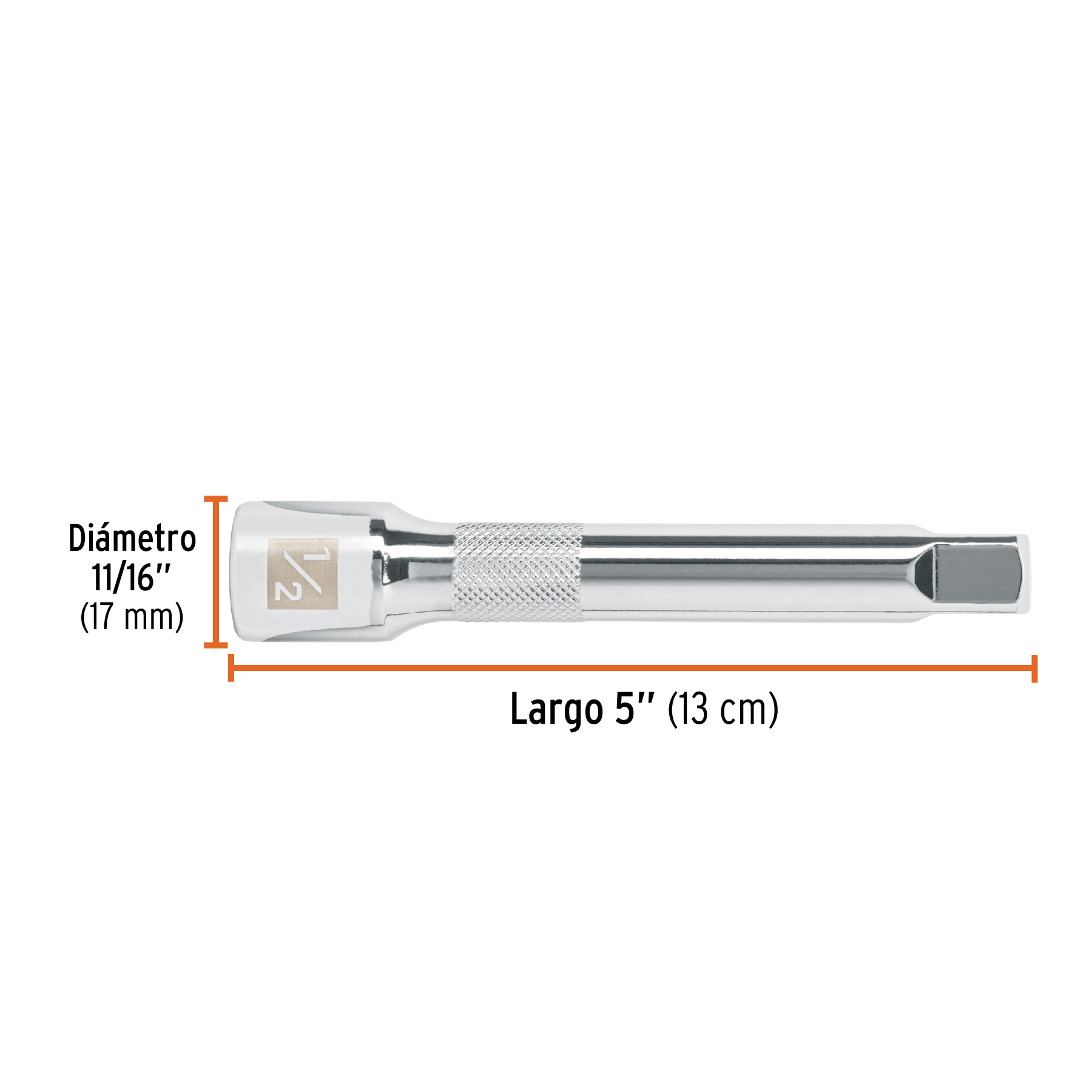 Extensión de 5' para matraca, para dados cuadro 1/2' - E-5461 / 13416