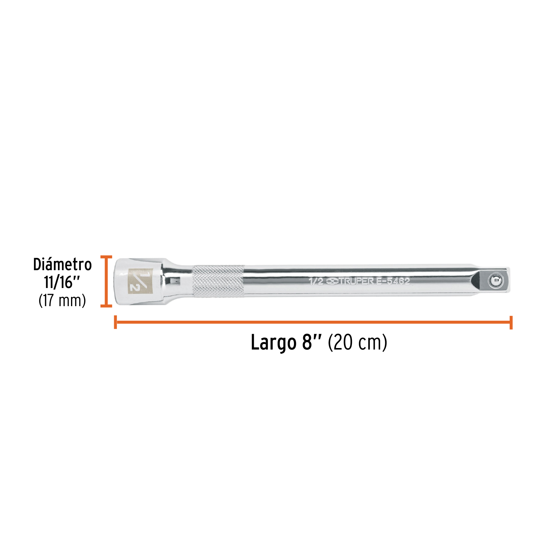 Extensión de 8' para matraca para dados cuadro 1/2' - E-5462 / 13917