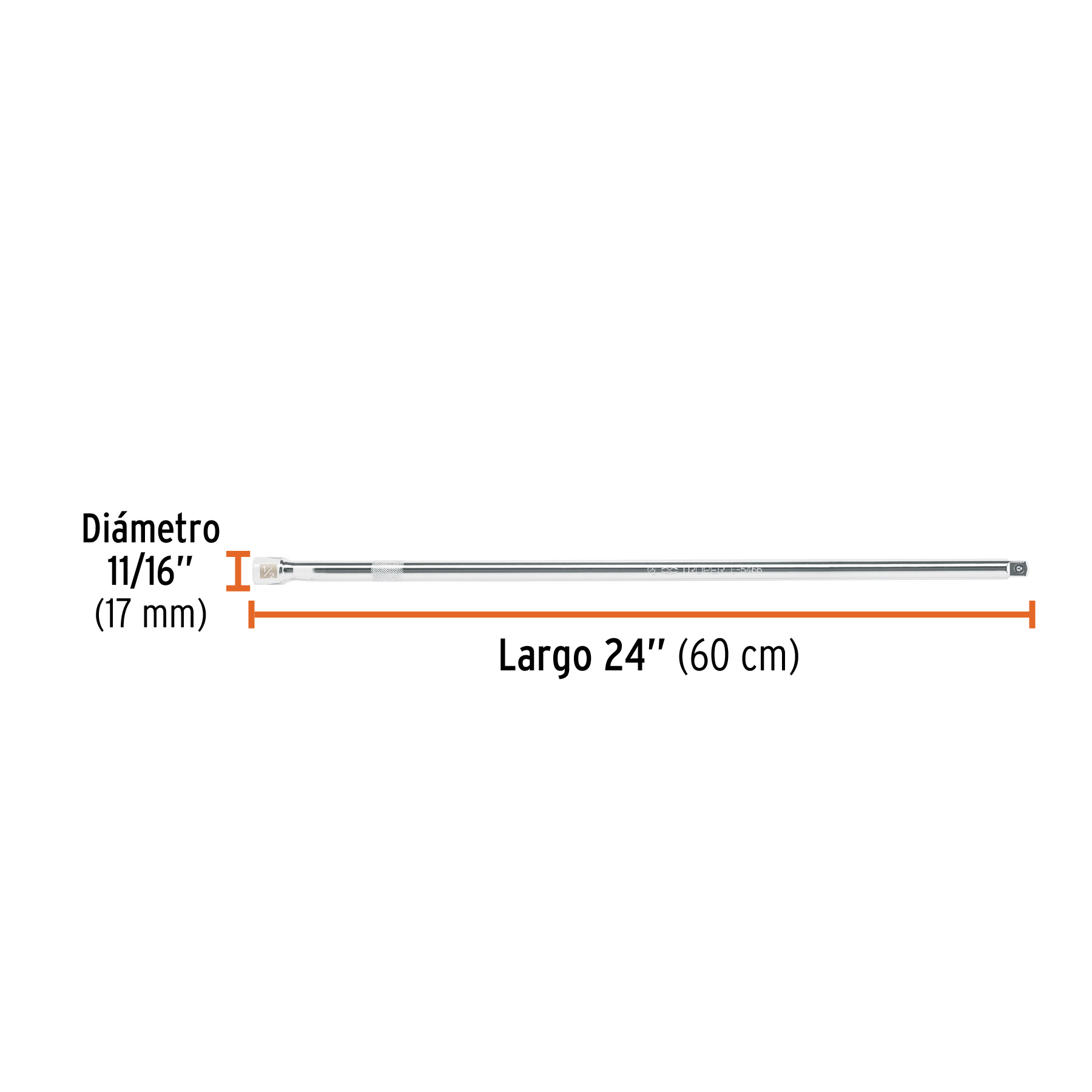 Extensión de 24' para matraca para dados cuadro 1/2' - E-5466 / 13920